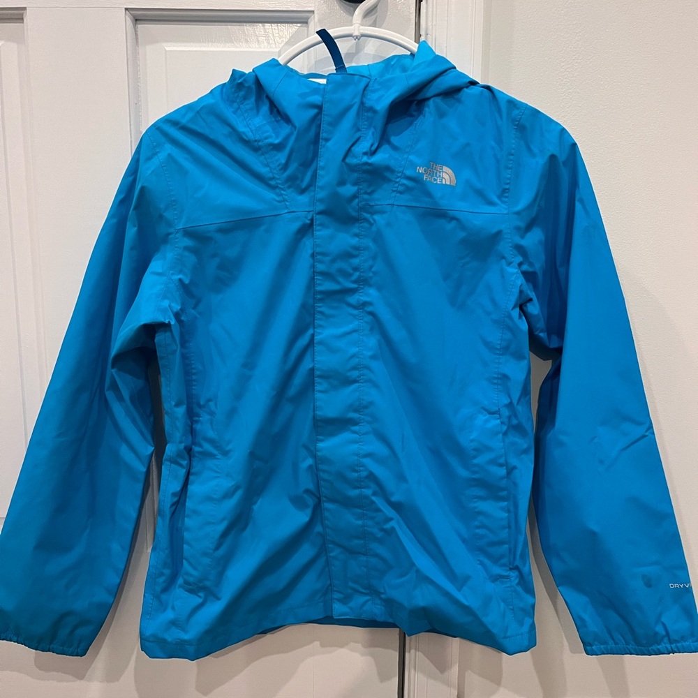 Girls North Face rain jacket, size L (14/16)